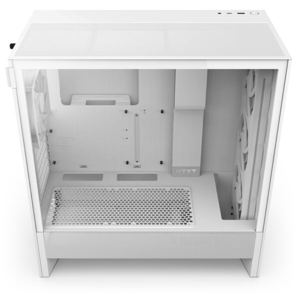 GAB NZXT H5 FLOW RGB WHITE ATX CRISTAL TEMPLADO, 1 USB 3.2, 1 USB TIPO C 3.2. - Imagen 8