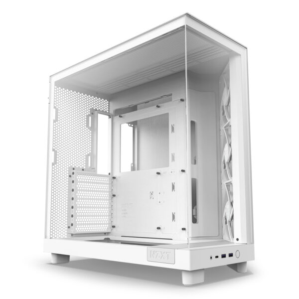 GAB NZXT H6 FLOW BLANCO CRISTAL TEMP ATX - Imagen 4