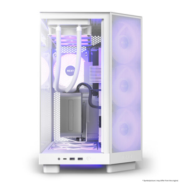 GAB NZXT H6 FLOW RGB BLANCO ATX - Imagen 6