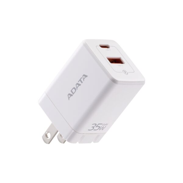 CARGADOR ADATA GAN USB 35W 100 A 240V BLANCO CHARGERU 0352 QCPDWH - Imagen 2