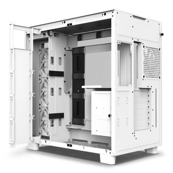 GAB NZXT H9 FLOW WHITE ATX CRISTAL TEMPLADO 2 USB TIPO A, 1 TIPO C 3.2 - Imagen 4