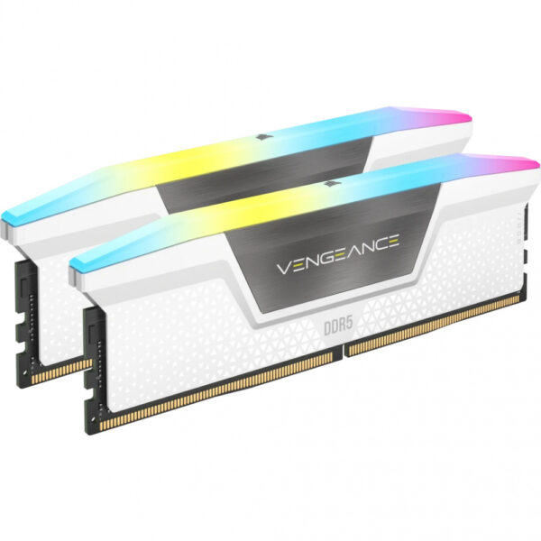 MEMORIA DIMM DDR5 CORSAIR (CMH32GX5M2B6400C36W) 32GB 6400MHZ (2X16GB) VENGEANCE RGB,BLANCO CL36-104