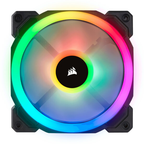 VENTILADOR GABINETE CORSAIR (CO-9050071-WW) LL120 RGB LUZ DUAL, 120MM, NEGRO