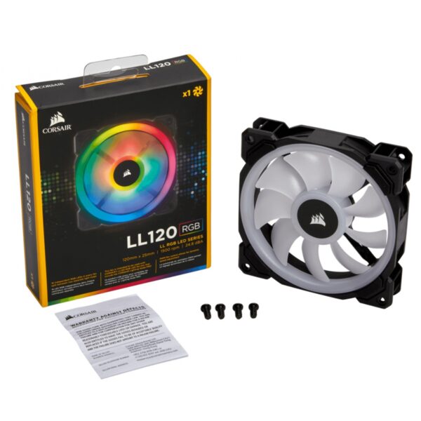 VENTILADOR GABINETE CORSAIR (CO-9050071-WW) LL120 RGB LUZ DUAL, 120MM, NEGRO - Imagen 9