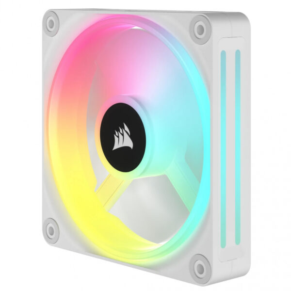 VENTILADOR GABINETE CORSAIR (CO-9051006-WW) ICUE LINK QX120 RGB,3 FAN,120MM,DOMO MAGNETICO,BLANCO - Imagen 5