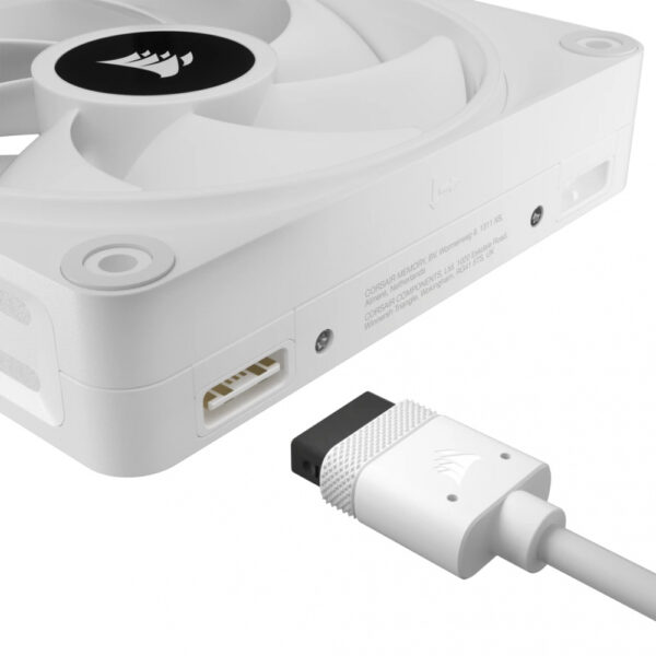 VENTILADOR GABINETE CORSAIR (CO-9051006-WW) ICUE LINK QX120 RGB,3 FAN,120MM,DOMO MAGNETICO,BLANCO - Imagen 7