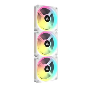VENTILADOR GABINETE CORSAIR (CO-9051006-WW) ICUE LINK QX120 RGB,3 FAN,120MM,DOMO MAGNETICO,BLANCO