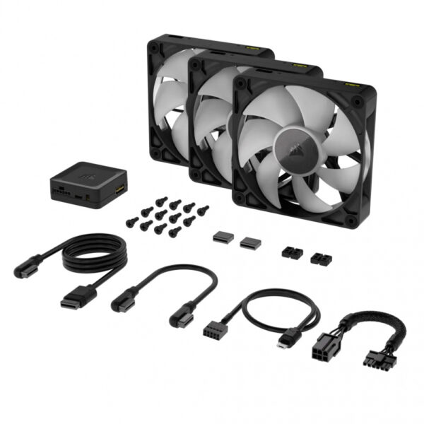 VENTILADOR P/GABINETE CORSAIR (CO-9051018-WW) ICUE LINK RX120 RGB,3 FAN,120MM,NEGRO - Imagen 3