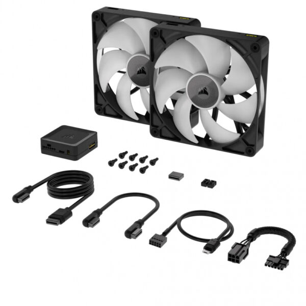 VENTILADOR P/GABINETE CORSAIR (CO-9051020-WW) ICUE LINK RX140 RGB,2 FAN,140MM,NEGRO - Imagen 2