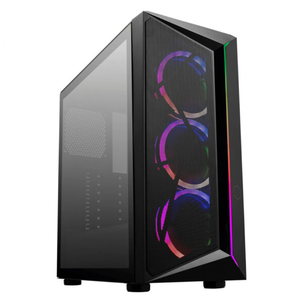 GABINETE COOLER MASTER (CP510-KGNN-S00) CMP510,NEGRO,ARGB,3*FANS 120MM,MEDIA TORRE,S/FUENTE