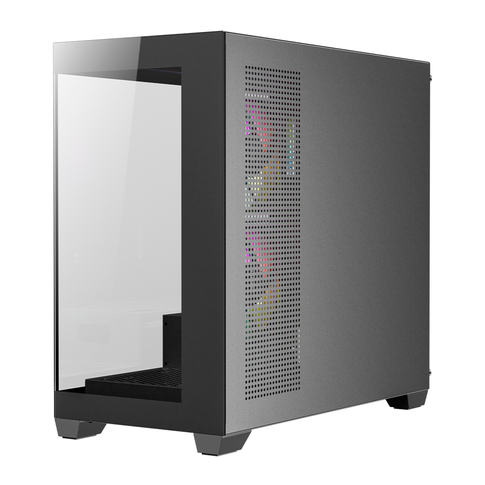 GABINETE ANTEC (CX300M ARGB_B) MICRO-ATX,CRISTAL,S/FUENTE,3*FAN ARGB,1*USB 3.0,2*USB 2.0,NEGRO - Imagen 4