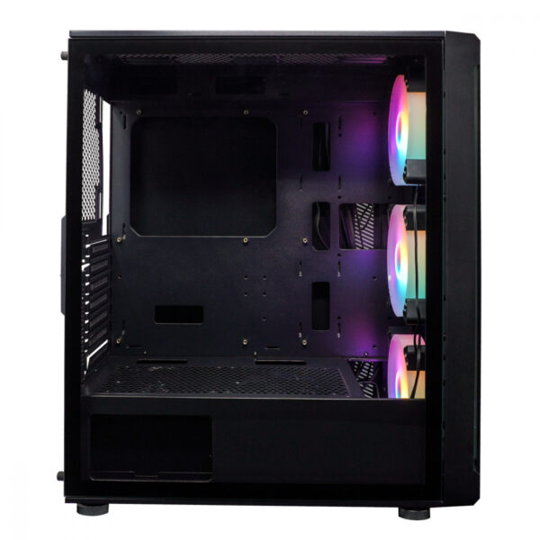 GABINETE EVOTEC (EV-1021) TOKIO,MICRO ATX,SIN FUENTE,2*USB 3.0,ACRILICO,NEGRO - Imagen 3