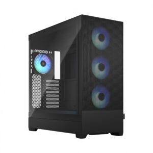 GAB FRACTAL POP XL AIR TG CLEAR NEGRO RGB EATX