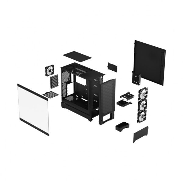 GAB FRACTAL POP XL AIR TG CLEAR NEGRO RGB EATX - Imagen 9