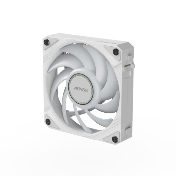 VENTILADOR AOURS EZ CHAIN FAN 120 ICE 1x120MM ARGB FAN 60CFM BLANCO GP ECFAN1201 ICE - Imagen 4