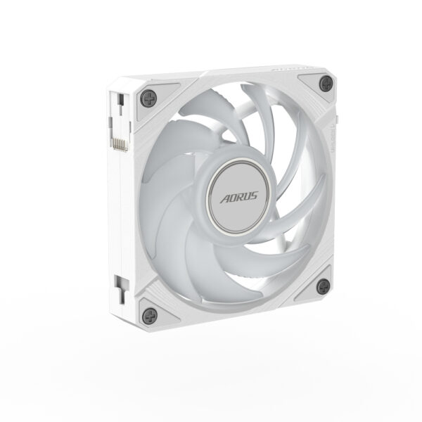 VENTILADOR AOURS EZ CHAIN FAN 120 ICE 1x120MM ARGB FAN 60CFM BLANCO GP ECFAN1201 ICE - Imagen 6