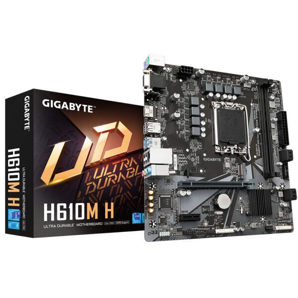 MB GIGABYTE LGA1700 MICRO ATX 2DDR5 5600 MHZ PCIE 4.0 1HDMI 4USB2.0 2USB3.2 H610M H