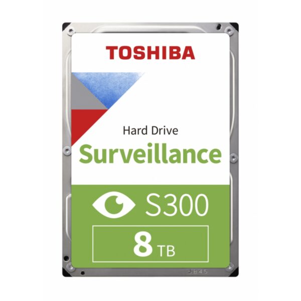 DISCO DURO INTERNO TOSHIBA S300 PARA VIDEOVIGILANCIA 8TB 7200RPM 256MB 64 CAMARAS HDWT380UZSVAR