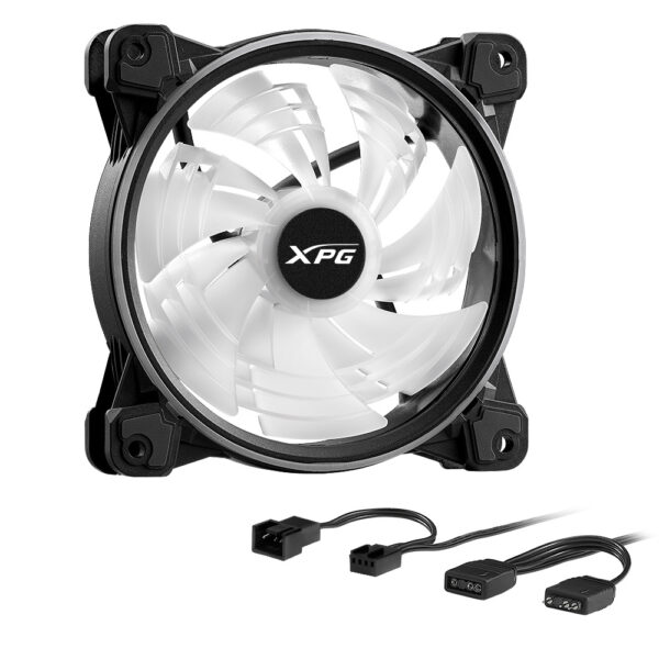 VENTILADOR ADATA XPG HURRICANE 1200MM ARGB PWM 120MM 600 2000RPM NEGRO HURRICANE120ARGBPWM BKCWW - Imagen 3