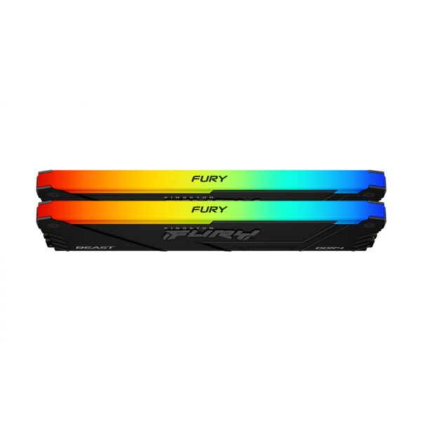 MEMORIA RAM DIMM KINGSTON FURY BEAST RGB 32GB DDR4 3200MTS CL16 KIT2X16GB KF432C16BB2AK2 32 - Imagen 2