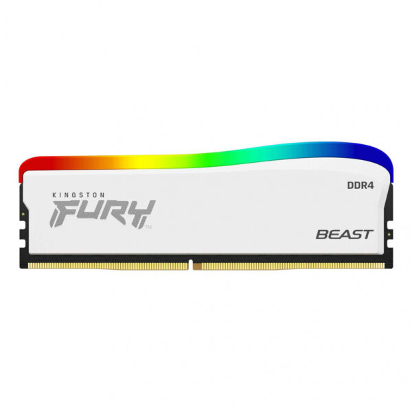 MEMORIA RAM DIMM KINGSTON FURY BEAST 8GB DDR4 3200MHZ CL16 BLANCO RGB  KF432C16BWA 8