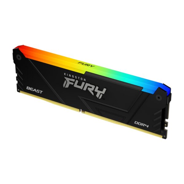 MEMORIA RAM DIMM KINGSTON FURY BEAST 32GB DDR4 3600MHZ CL18 NEGRO RGB KF436C18BB2A 32