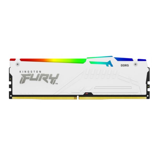 MEMORIA RAM DIMM KINGSTON FURY BEAST BLANCO RGB XMP 16GB DDR5 5600MTS CL40 KF556C40BWA 16