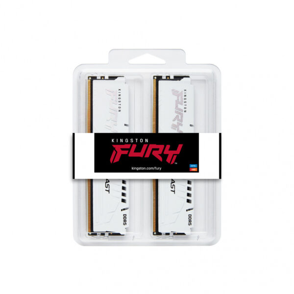 MEMORIA RAM DIMM KINGSTON FURY BEAST BLANCO XMP 32GB KIT DE 2 DDR5 5600MTS CL40 KF556C40BWK2 32 - Imagen 3