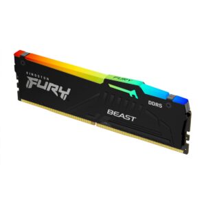 MEMORIA RAM DIMM KINGSTON FURY BEAST NEGRO RGB XMP 16GB DDR5 6000MTS CL30 KF560C30BBA 16