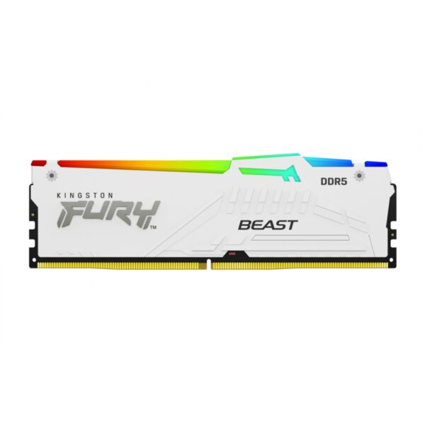 MEMORIA RAM DIMM KINGSTON FURY BEAST BLANCO RGB XMP 32GB DDR5 5200MTS CL40 KF552C40BWA 32 - Imagen 2