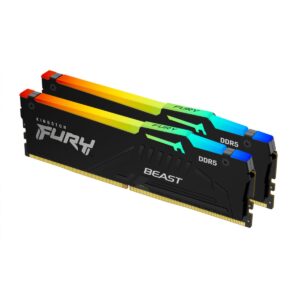 MEMORIA RAM DIMM KINGSTON FURY BEAST RGB EXPO 64GB DDR5 6000MTS CL36 NEGRO KF560C36BBEAK2 64