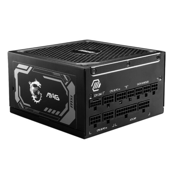 FUENTE DE PODER MSI (MAG A1250GL PCIE5) 1250W, PCIE 5.1, MODULAR, 80 PLUS GOLD, PFC ACTIVO, ATX 3.1 - Imagen 2