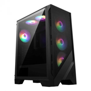 GABINETE MSI (MAG FORGE 120A AIRFLOW) NEGRO, VIDRIO TEMPLADO, 6*VENTILADOR AUTO RGB, ATX, S/FUENTE