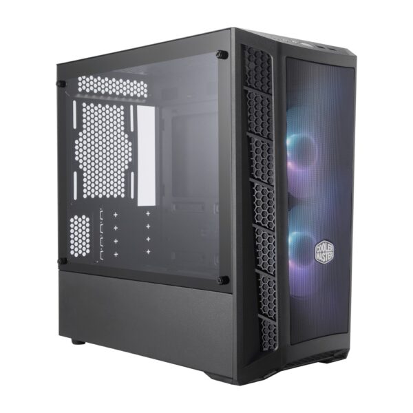 GABINETE COOLER MASTER MINI TORRE MASTERBOXMB311 ARGB CON CONTROLADOR DOBLE VENTILADOR VIDRIO TEMPLA - Imagen 3