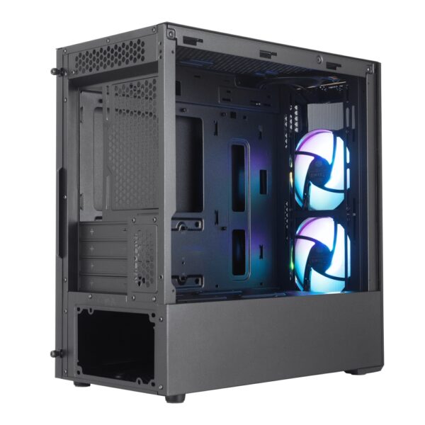 GABINETE COOLER MASTER MINI TORRE MASTERBOXMB311 ARGB CON CONTROLADOR DOBLE VENTILADOR VIDRIO TEMPLA - Imagen 8