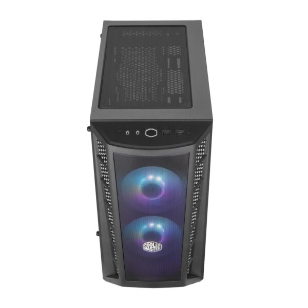 GABINETE COOLER MASTER MINI TORRE MASTERBOXMB311 ARGB CON CONTROLADOR DOBLE VENTILADOR VIDRIO TEMPLA - Imagen 6