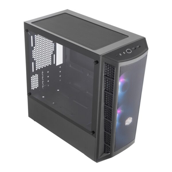 GABINETE COOLER MASTER MINI TORRE MASTERBOXMB311 ARGB CON CONTROLADOR DOBLE VENTILADOR VIDRIO TEMPLA - Imagen 5