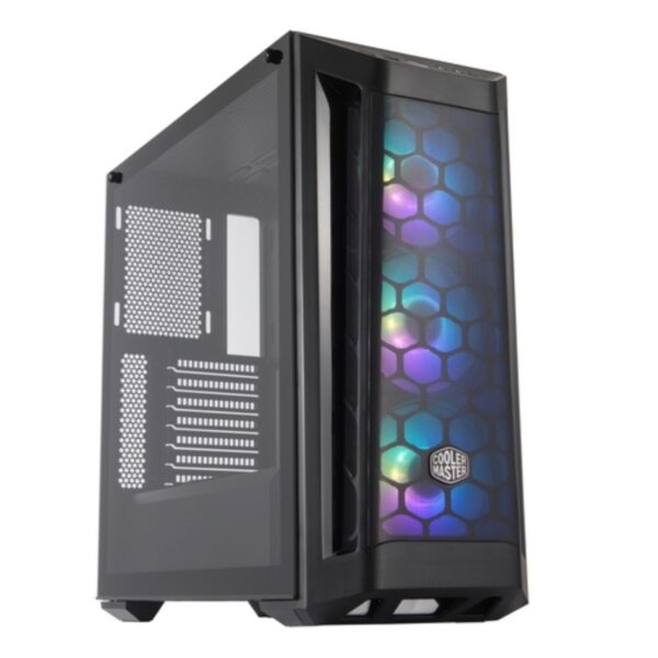 GABINETE COOLER MASTER MASTERBOX MB511 ARGB MEDIA TORRE PANEL FRONTAL DE MESH Y LATERAL VIDRIO TEMPL