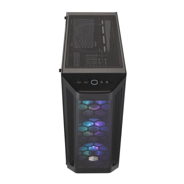 GABINETE COOLER MASTER MASTERBOX MB511 ARGB MEDIA TORRE PANEL FRONTAL DE MESH Y LATERAL VIDRIO TEMPL - Imagen 4