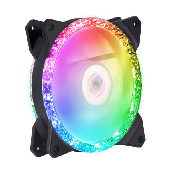 VENTILADOR P/GABINETE COOLER MASTER (MFY-B2DN-20NPA-R1) MF120 PRISMATIC, ARGB, 4PWM, 30 LEDS, 120MM - Imagen 2