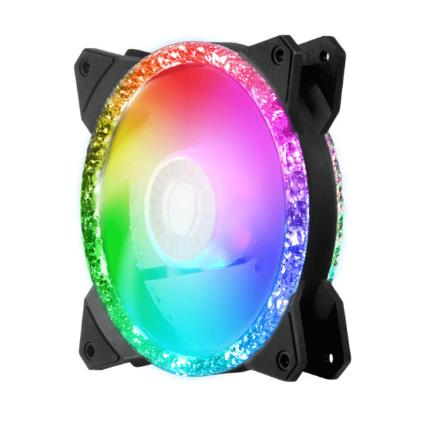 VENTILADOR P/GABINETE COOLER MASTER (MFY-B2DN-20NPA-R1) MF120 PRISMATIC, ARGB, 4PWM, 30 LEDS, 120MM - Imagen 3