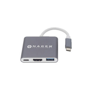 ADAPTADOR MULTIPUERTOS NACEB (NA-0111) USB,TIPO C,HDMI+USB 3.0,HD,FHD,4K,COMPATIBLE MAC