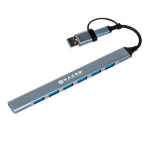 ADAPTADOR NACEB (NA-0125) HUB,CONVERTIDOR TIPO C,7*USB,1*USB A