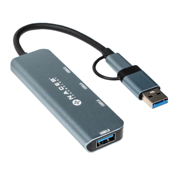 ADAPTADOR NACEB (NA-0126) HUB,CONVERTIDOR TIPO C,4*USB 3.0,1*USB A - Imagen 4