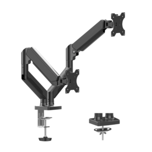 BRAZO DE SOPORTE PARA MONITOR NACEB (NA-0214) NEGRO, MONTAJE DE MESA, P/PANTALLA 10"-32", DOBLE
