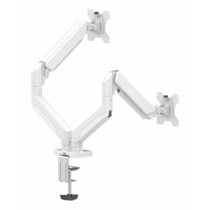 BRAZO DE SOPORTE PARA MONITOR NACEB (NA-0215) BLANCO, MONTAJE DE MESA, P/PANTALLA 10"-32", DOBLE