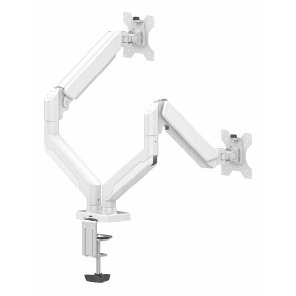 BRAZO DE SOPORTE PARA MONITOR NACEB (NA-0215) BLANCO, MONTAJE DE MESA, P/PANTALLA 10"-32", DOBLE