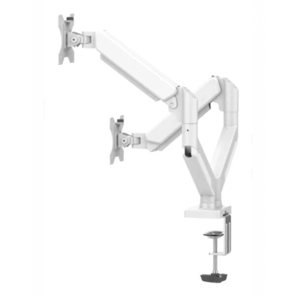 BRAZO DE SOPORTE PARA MONITOR NACEB (NA-0215) BLANCO, MONTAJE DE MESA, P/PANTALLA 10"-32", DOBLE - Imagen 2