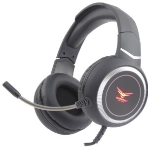 AUDIFONOS NACEB (NA-0311) DIADEMA,MICROFONO,3.5,USB,RETROILUMINADO,NEGRO