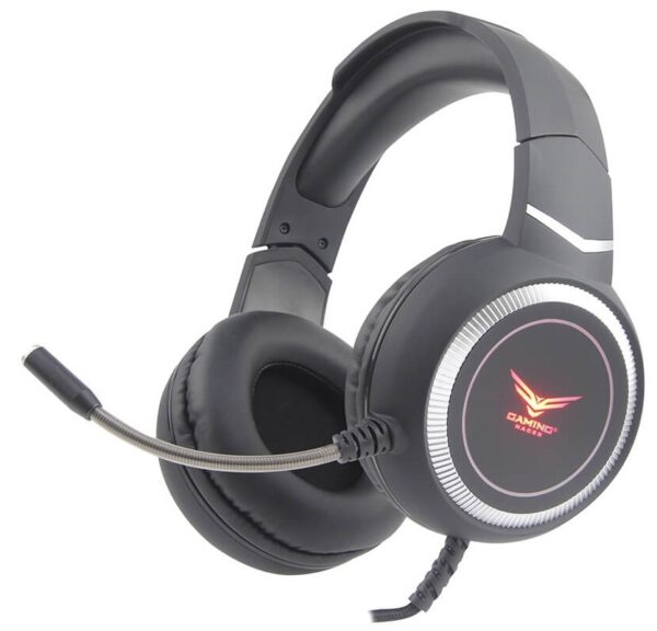 AUDIFONOS NACEB (NA-0311) DIADEMA,MICROFONO,3.5,USB,RETROILUMINADO,NEGRO